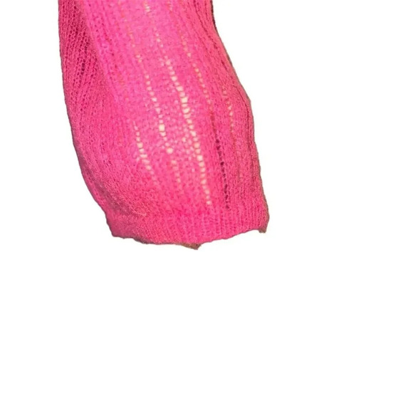 - Wild Fable Women's Pink Sheer Knit Off-Shoulder Sweater Size M - Picture 7 of 8